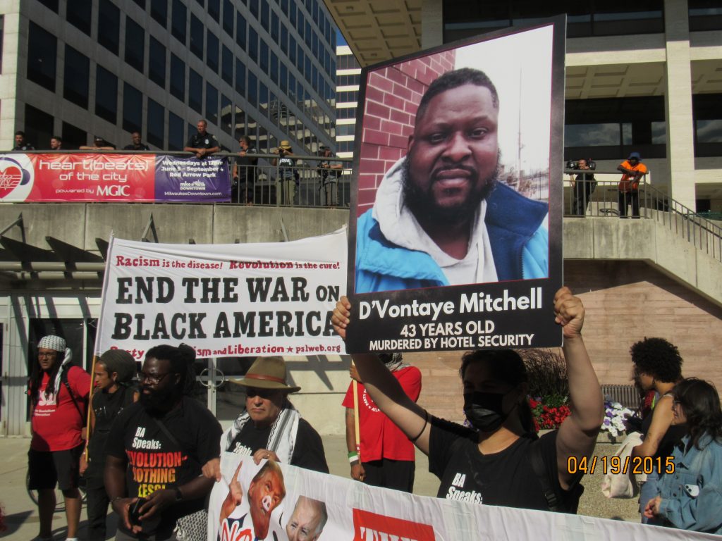 A rally and march held at Red Arrow Park for Dvontaye Mitchell and Sam Shorte. (Photo | Isiah Holmes)