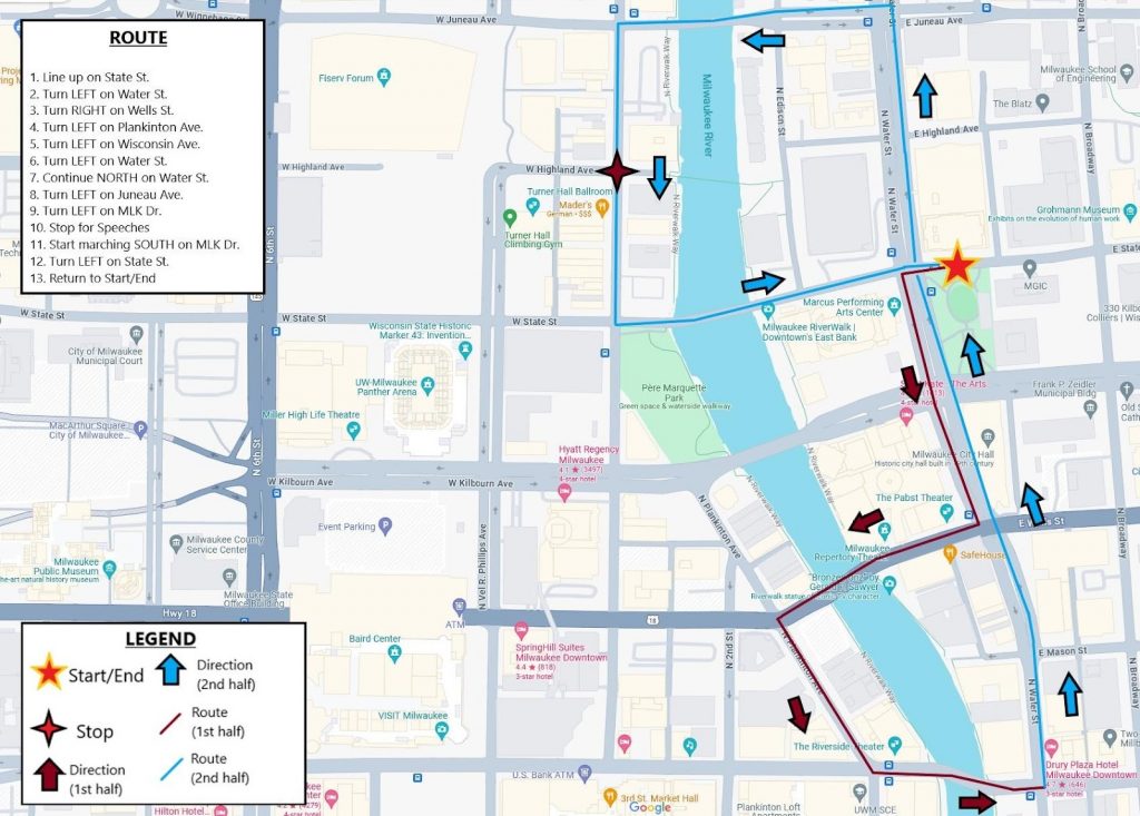 Map courtesy of the Coalition to March on the RNC.