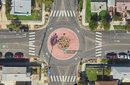 Mini roundabout in San Diego. Image from Google Maps.