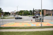 Closed slip on W. Highland Boulevard at N. 27th Street. Photo by Jeramey Jannene.