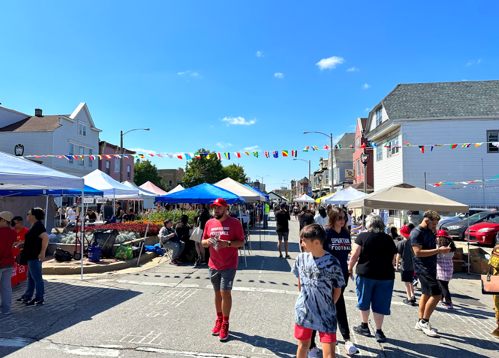 Vendor booths and attendees at Silver City Fest. Photo courtesy of VIA CDC.