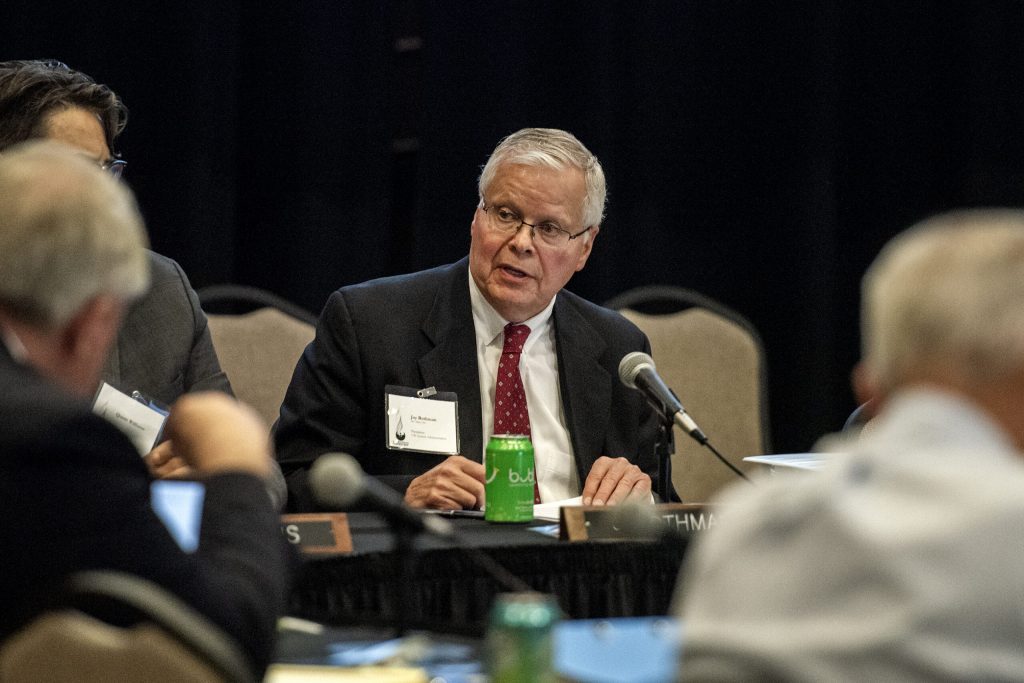 UW System President Jay Rothman speaks Thursday, Aug. 18, 2022 during the UW System Board of Regents meeting at UW-Green Bay. Angela Major/WPR