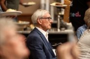 Gov. Tony Evers attends the Wisconsin delegation breakfast during the DNC on Tuesday, Aug. 20, 2024, in Chicago, Ill. Angela Major/WPR