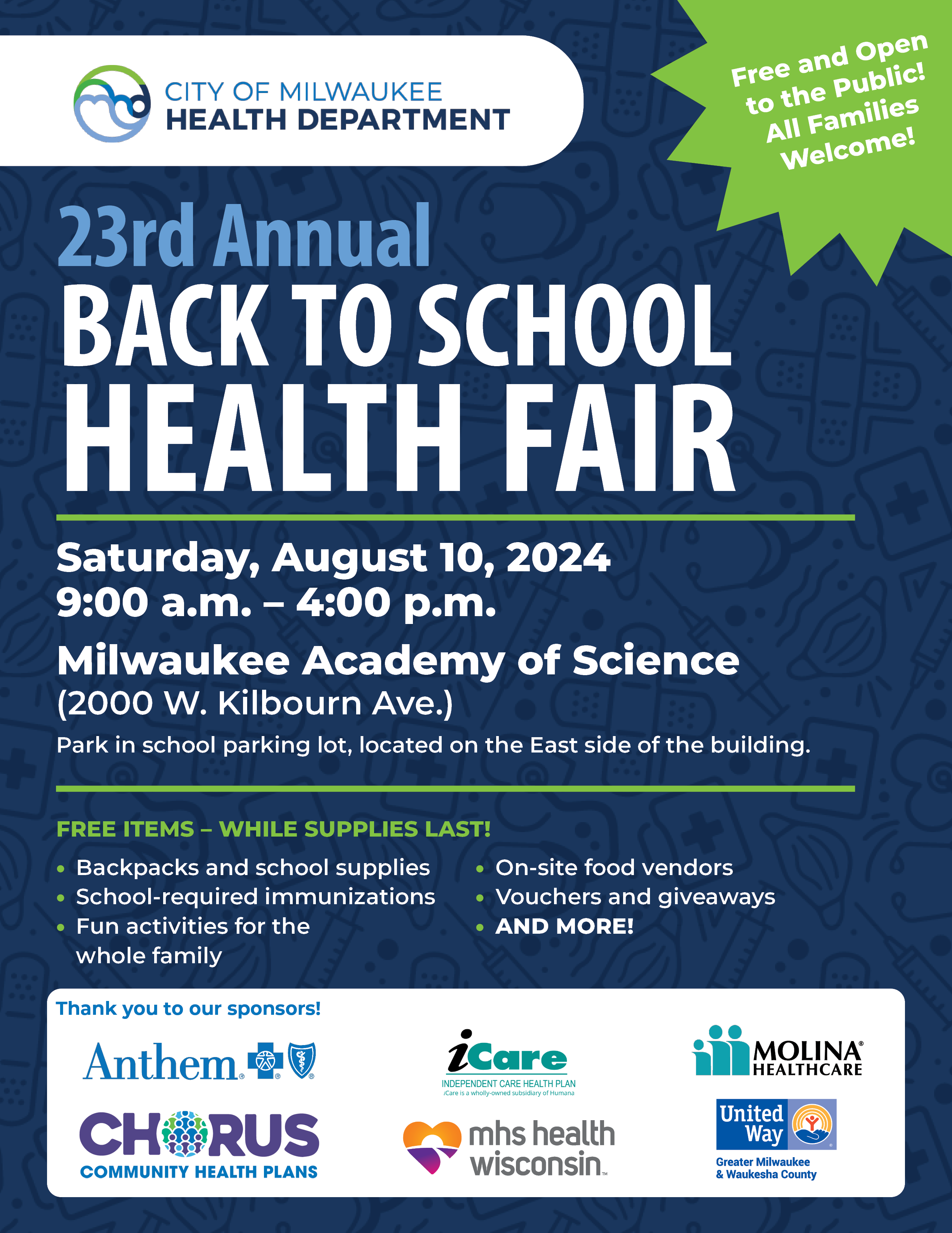 City of Milwaukee Health Department Back to School Health Fair