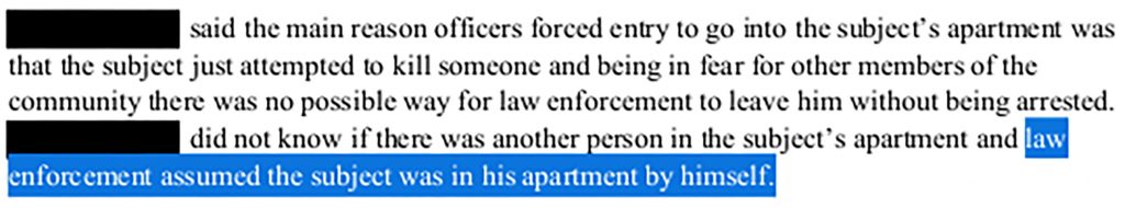 Law enforcement officers broke down the bedroom door where 50-year-old Zachary Veitch was hiding after slashing at a fellow tenant with a knife and fleeing into his own apartment. The unnamed officers who killed him later admitted they had no reason to believe anyone else was in the apartment, raising questions why they rushed into the mentally ill man’s apartment, resulting in a deadly confrontation.