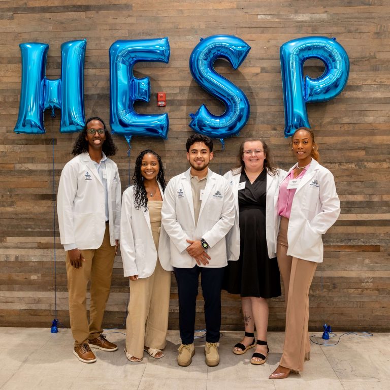 (from l to r): MCW Health Equity Scholars -- Gani Ali, Dalicia Simpson, Alex Rafael Martinez Colindres, Ciara Ayala, and Miracle Powell. Photo courtesy of the Medical College of Wisconsin.