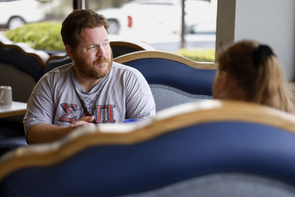 Joseph Crowley, of Kenosha, says he was sent back to prison in 2011 for using a credit card and altering his appearance by wearing a St. Patrick’s Day hat in violation of probation rules. He served nine more years as a result. (Ruthie Hauge / Cap Times)