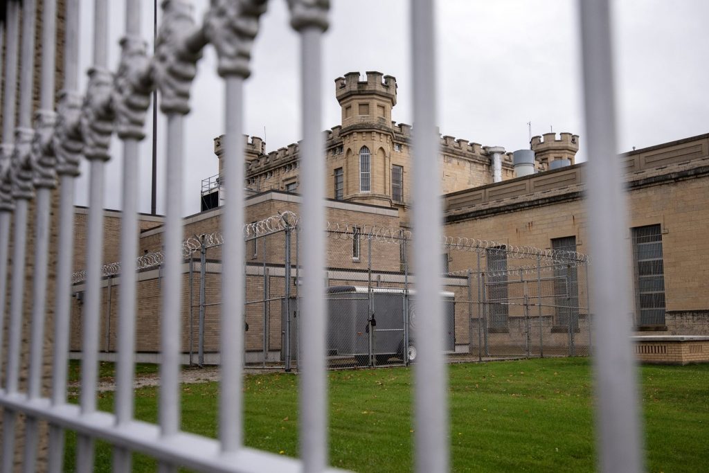 The Waupun Correctional Institution is seen Oct. 27, 2023, in Waupun, Wis. The understaffed prison experienced 176 assaults on staff from June 2023 to June 2024 — more than a third of assaults systemwide. (Angela Major / WPR)