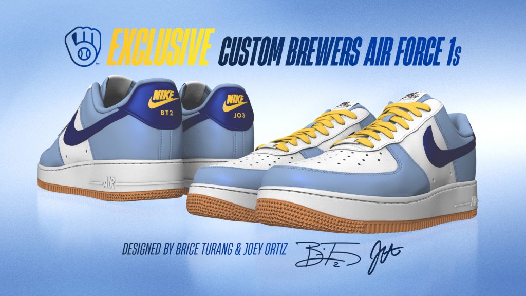 Brewers Air Force 1s. Photo credit: Milwaukee Brewers