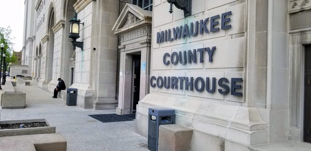 The outside of the Milwaukee County Courthouse in downtown Milwaukee can be seen in this Tuesday, May 21, 2019 photo. Kyla Calvert Mason/WPR