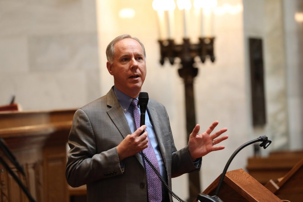 Speaker Robin Vos, R-Rochester, is seen during a convening of the Assembly at the Wisconsin State Capitol on Jan. 25, 2020 in Madison, Wis. Coburn Dukehart/Wisconsin Watch