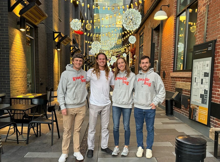 Eddy Connors (left), Luke Siegert, Briana Boehmer and Jack Connors. Photo courtesy of Goodie Bag Food Co. 