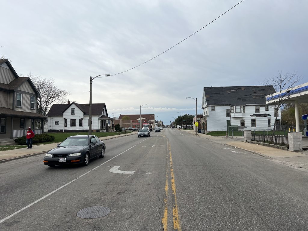 W. Center Street at N. 20th Street in April 2023. Photo by Jeramey Jannene. 