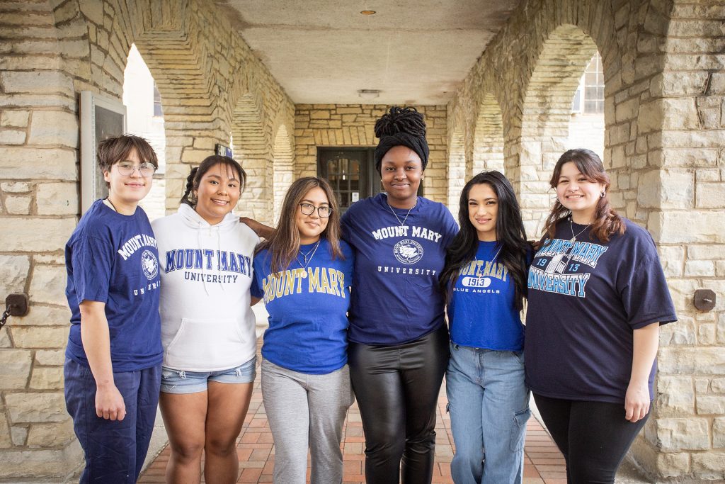 Mount Mary University students on campus. Photo courtesy of Mount Mary University.