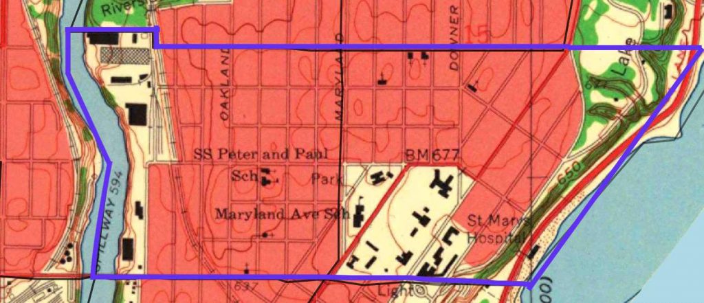 East Side area. 1960 Census tracts.