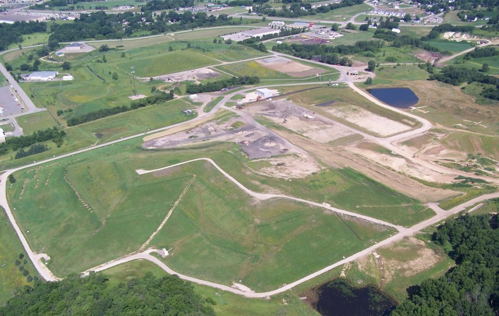 La Crosse County Landfill. Civil engineer Ken Mika says landfills are an example of successful public-private partnerships in Wisconsin’s infrastructure. Photo courtesy of La Crosse County