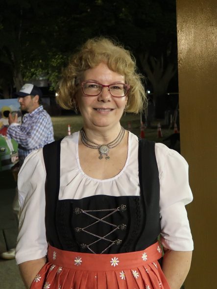 Republican voter Christine Jolitz at the city of Waukesha’s Oktoberfest celebration. Shawn Johnson/WPR