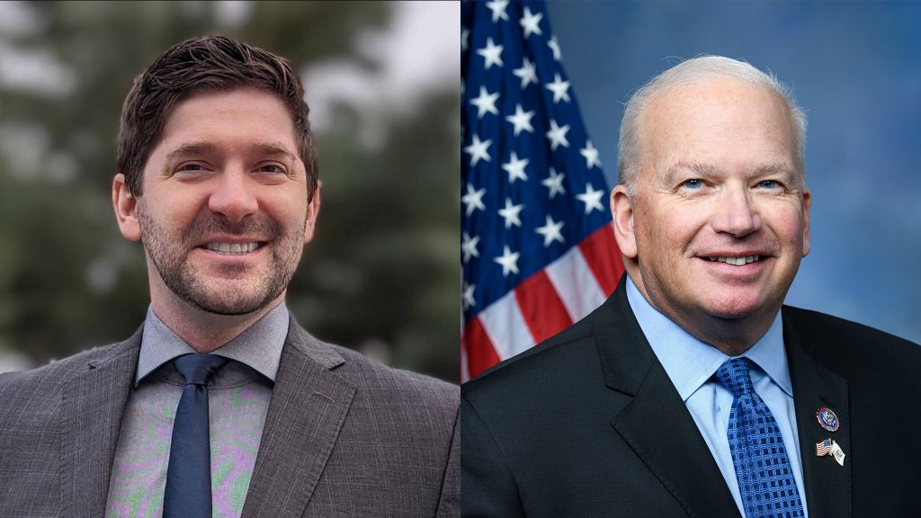 Democrat Ben Steinhoff (left) is challenging Republican U.S. Rep. Scott Fitzgerald in the race for Wisconsin’s 5th Congressional District. Photos courtesy of Ben Steinhoff campaign and U.S. Rep. Scott Fitzgerald.