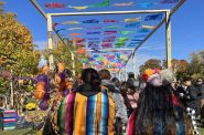 Día de Los muertos procession at Forest Home Cemetery & Arboretum. Photo taken Oct. 28, 2023 by Sophie Bolich.