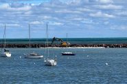 Breakwater repair at South Shore Park. Photo by Jeramey Jannene.