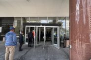 A line for early voting outside the Zeidler Municipal Building. Photo by Jeramey Jannene.