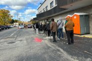 People line up to vote early in Milwaukee on Oct. 23, 2024. Evan Casey/WPR