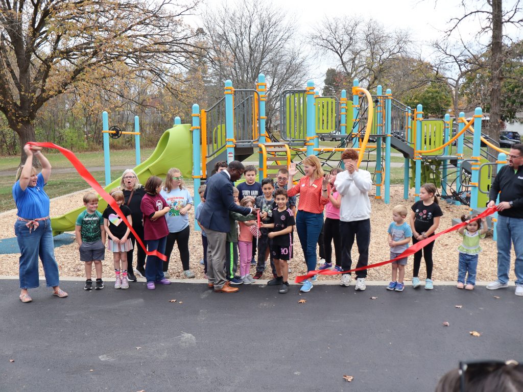 Lyons Park Playground Ribbon Cutting. Photo taken Oct. 30, 2024 by Graham Kilmer.