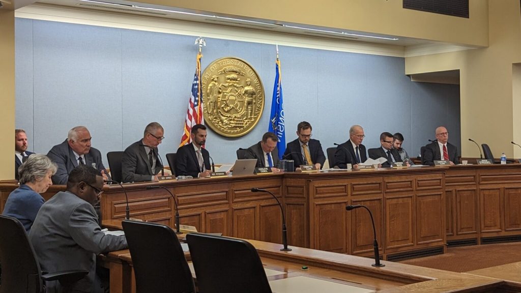 The Joint Committee for the Review of Administrative Rules at a meeting in January 2023. The Wisconsin Supreme Court will take up Gov. Tony Evers' legal challenge to the power of the committee to block administrative rules issued by the executive branch. (Baylor Spears | Wisconsin Examiner)