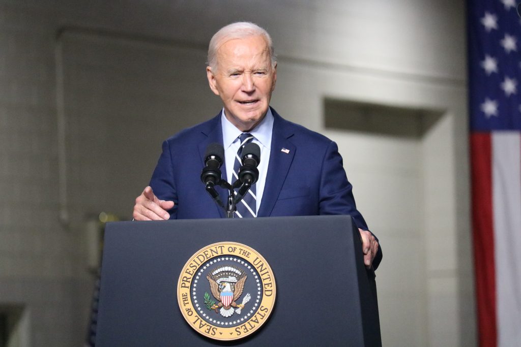 President Joe Biden visited Milwaukee on Oct. 8, announcing new initiatives to accelerate the replacement of lead pipes. Photo by Sophie Bolich.