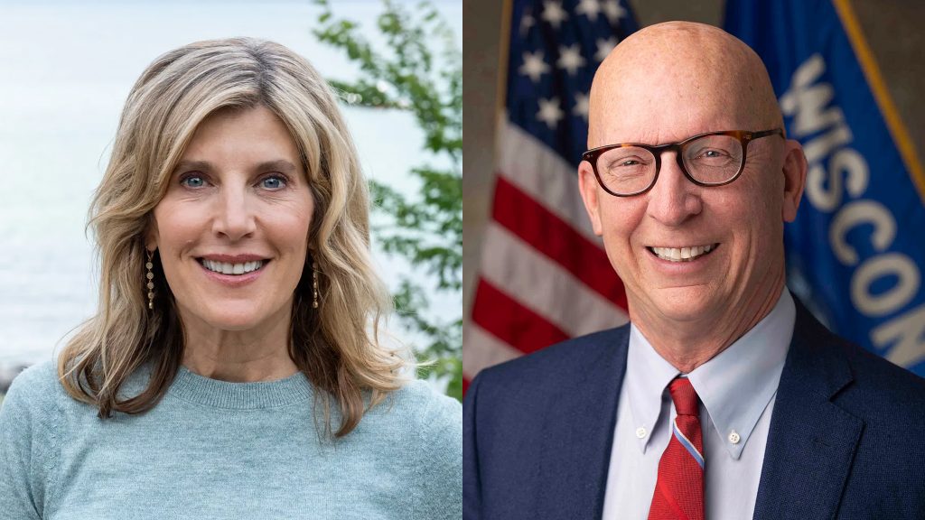 Democrat Jodi Habush Sinykin, left, and Republican incumbent Duey Stroebel, right, are competing for a seat in the Wisconsin state Senate representing the 8th District. Photos courtesy of the campaigns