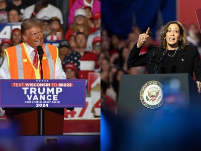 Harris, Trump Court Voters, Turnout in Dueling Wisconsin Rallies Wednesday