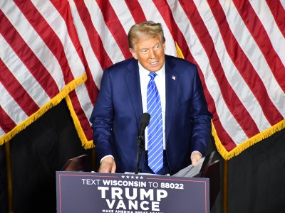 Trump Campaigns At Milwaukee’s Discovery World