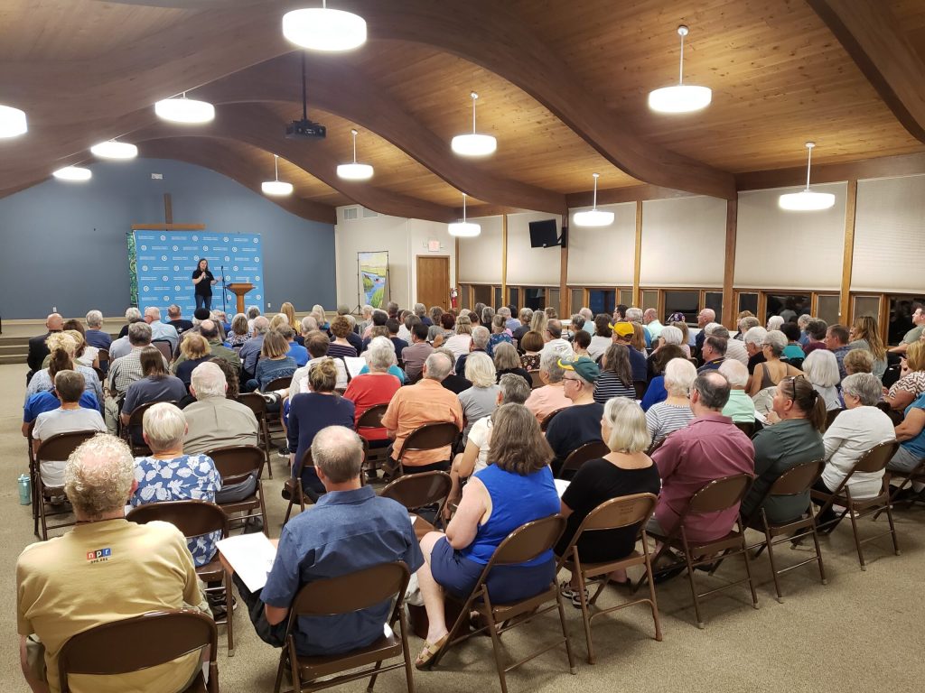 Lt. Gov. Sara Rodriguez addresses the Waukesha County Democratic Party meeting on Sept. 19, 2024. Shawn Johnson