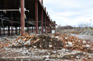 Demolition of the former Younker's department store at Northridge Mall. Photo by Jeramey Jannene.