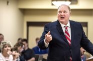 Former state Supreme Court Justice Michael Gableman speaks Tuesday, March 1, 2022, at the Wisconsin State Capitol in Madison, Wis. Angela Major/WPR