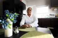 Pandora Washington sits in her kitchen in her Milwaukee home Tuesday, Oct. 29, 2024. Angela Major/WPR