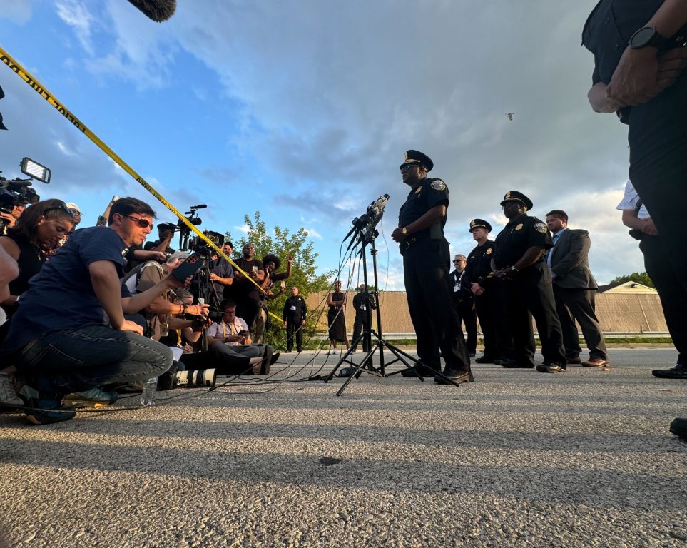 Milwaukee police chief Jeffrey Norman speaks at a press conference in Milwaukee on Tuesday, July 16, 2024. Evan Casey/WPR