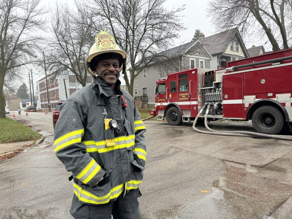 Josh Parish is the assistant chief of the Milwaukee Fire Department. Evan Casey/WPR