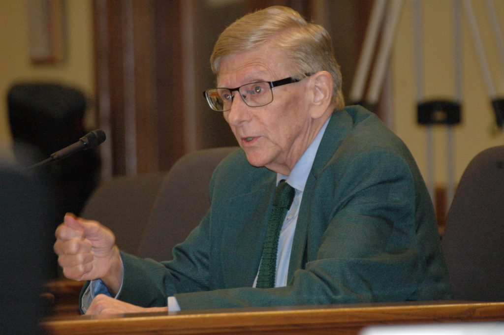 George Meyer testifies before a legislative committee at the Wisconsin state capitol in Madison in 2017. Photo courtesy of Tim Eisele