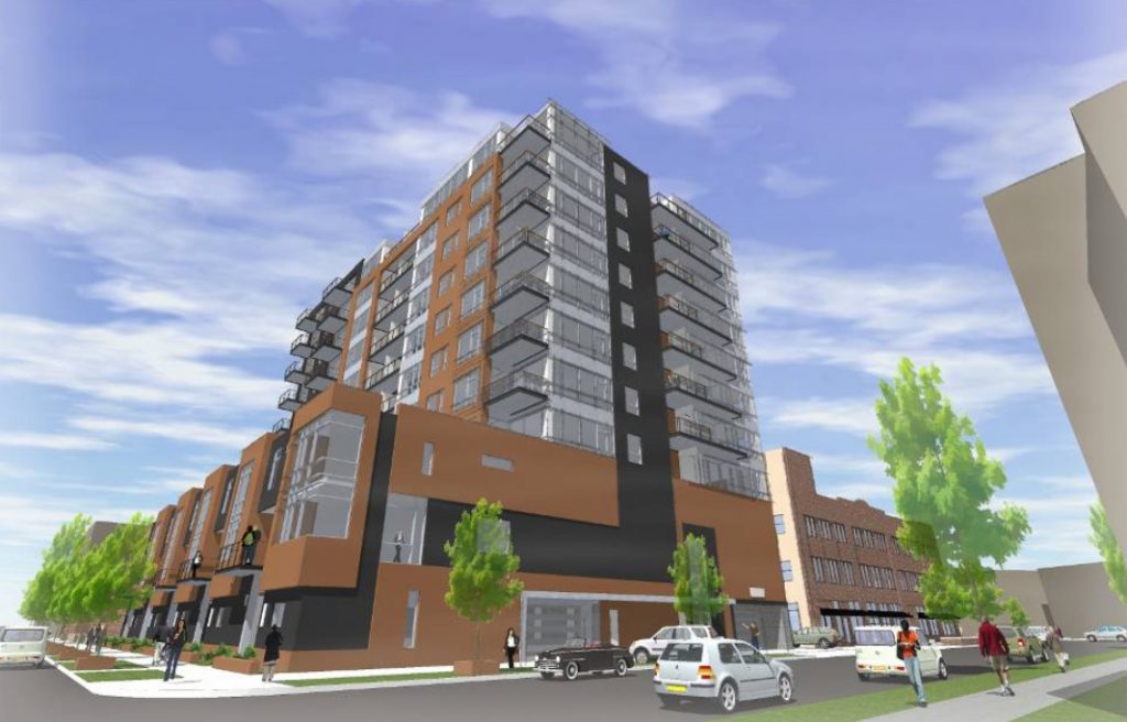 2008 plan by New Land Enterprises and Van Buren Management for 2560 N. Stowell Ave. Rendering by Workshop Architects.