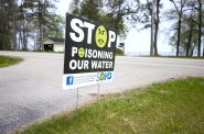 A sign in Kayla Furton’s yard Thursday, May 20, 2021, in Peshtigo, Wis. Angela Major/WPR