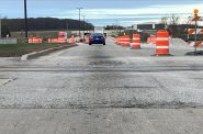 Union Pacific railroad crossing on E. College Avenue. Photo by MCDOT.