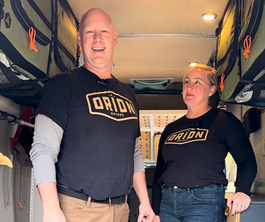 Brian and Heidi Dondlinger. Photo courtesy of Orion Motors.