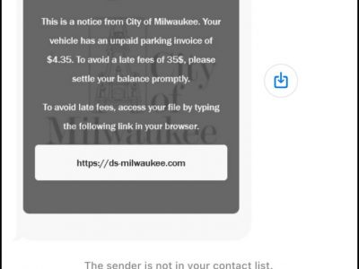 Parking ticket scam involves real-looking phony text message