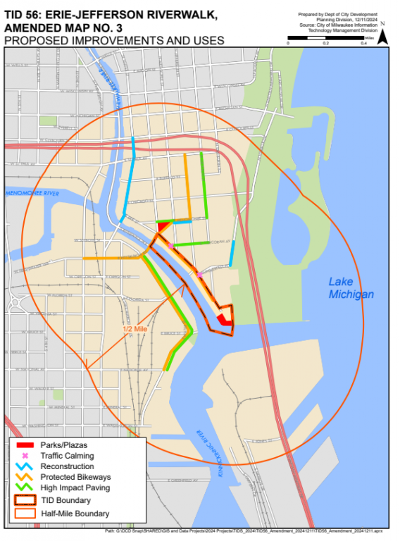 Street projects part of TIF 56 amendment. Image from Department of City Development.