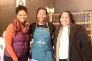 Ray Hill (left), Cetonia Weston and Alderwoman Milele A. Coggs at Niche Book Bar. Photo taken Jan. 17, 2025 by Sophie Bolich.