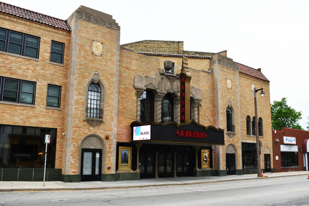 The elegant façade of the Avalon Theater on Milwaukee’s Kinnickinnic Avenue in the Bay View neighborhood. Photo by Ben Tyjeski.