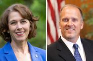 Dane County Judge Susan Crawford, left, and former Attorney General Brad Schimel, right, are running for a seat on the Wisconsin Supreme Court in April 2025. Photos courtesy of the Crawford and Schimel campaigns