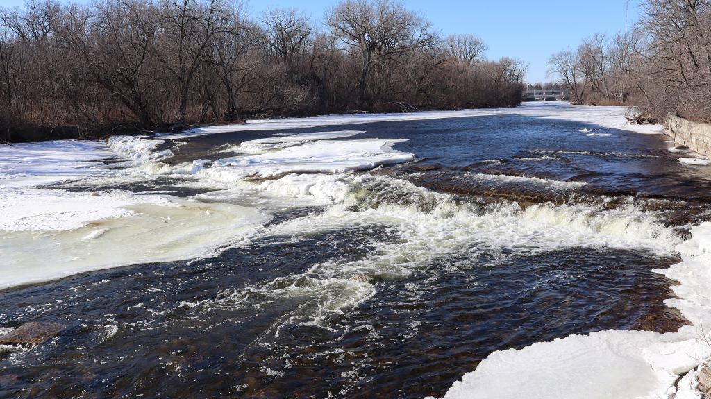 Estabrook Park waterfall. Photo taken Jan. 14, 2025 by Graham Kilmer.