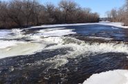 Estabrook Park waterfall. Photo taken Jan. 14, 2025 by Graham Kilmer.